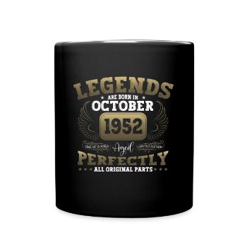 Légende Octobre 1952 70e anniversaire Cadeau Amusant - Mug uni - noir - Devant