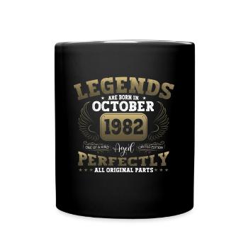 Légende Octobre 1982 40e anniversaire Cadeau Amusant - Mug uni - noir - Devant