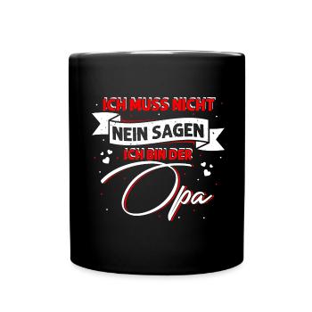 Lustiges Opa Geschenk - Tasse einfarbig - Schwarz - Vorne