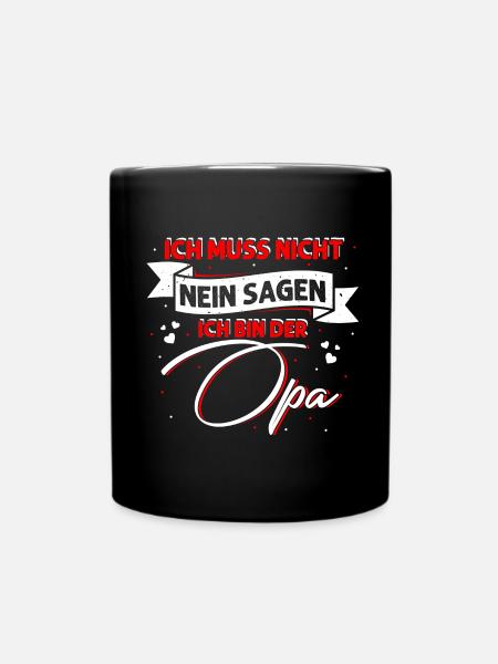Lustiges Opa Geschenk - Tasse einfarbig - Schwarz