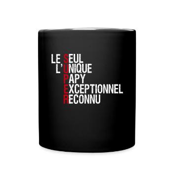 Super Papy Unique Exceptionnel - Mug uni - noir - Devant
