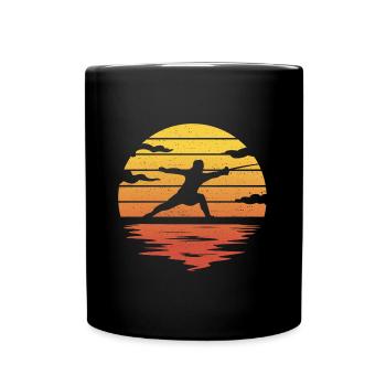 Fechtsport Design Fechten Fencer Fechter - Tasse einfarbig - Schwarz - Vorne