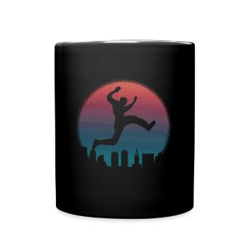 Parkour Retro Design Freerunner Freerunning - Tasse einfarbig - Schwarz - Vorne
