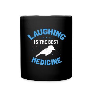 Kookaburra Design and Laughing Bird - Full Colour Mug - black - Front