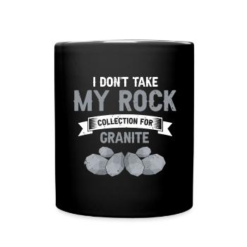 Mineraliensammler und Erze Mineralien Fan - Tasse einfarbig - Schwarz - Vorne