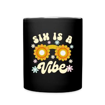Born In 2018 6 Years Birthday Toddler Girl Boy - Full Colour Mug - black - Front