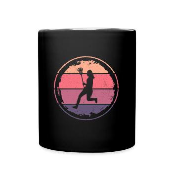 Lacrosse player Women Lacrosse - Full Colour Mug - black - Front