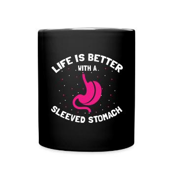 Gastric Bypass and Gastric Bypass Operation Design - Full Colour Mug - black - Front
