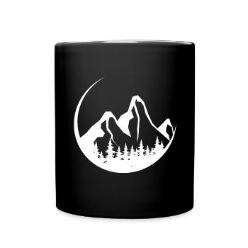 Kreis - Berg - (7) - Tasse einfarbig - Schwarz - Vorne