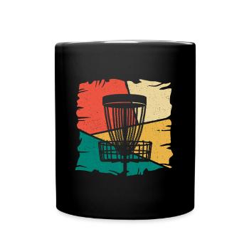 Disc Golf Spieler Discgolfer Vintage Discgolf - Tasse einfarbig - Schwarz - Vorne