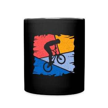 BMX Rider Stunts Bike Tricks BMX - Full Colour Mug - black - Front