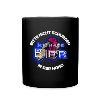 Ich habe Bier in der Hand Festival / Party - Tasse einfarbig - Schwarz - Vorne