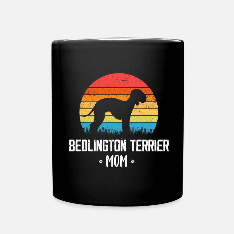 Bedlington Terrier - Tasse einfarbig - Schwarz