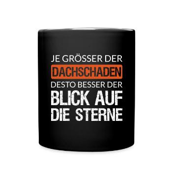 Witziger Spruch - Tasse einfarbig - Schwarz - Vorne