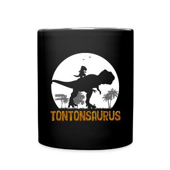 Tontonsaurus Mon Tonton Le Meileur Cadeau Homme - Mug uni - noir - Devant