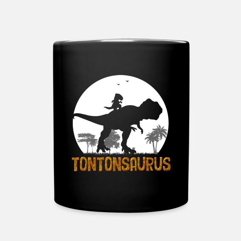 Tontonsaurus my uncle the best gift man - Full Colour Mug - black