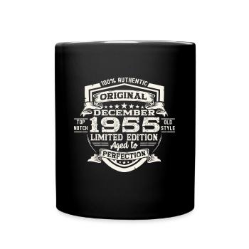 Cadeau original du 67e anniversaire de décembre 1955 - Mug uni - noir - Devant