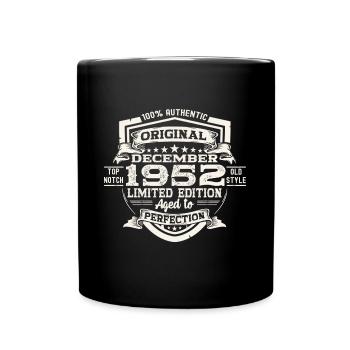 Original December 1952 70th birthday gift - Full Colour Mug - black - Front
