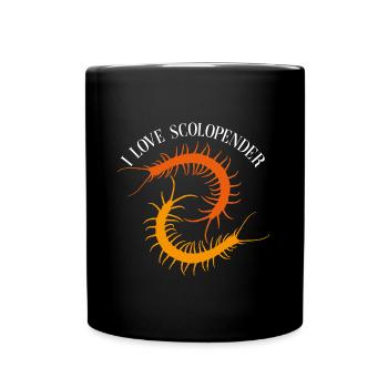 I love Skolopender two Skolopender silhouettes - Full Colour Mug - black - Front