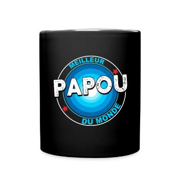 Meilleur Papou du monde Cadeau Cool - Mug uni - noir - Devant