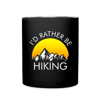 Je préfère faire de la randonnée - Mug uni - noir - Devant