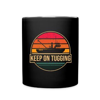 Schlepper Schleppboot Tug Life - Full Colour Mug - black - Front