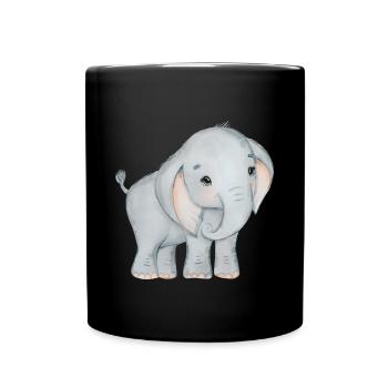 Elephant Family Mama Baby T-Shirt - Mug uni - noir - Devant