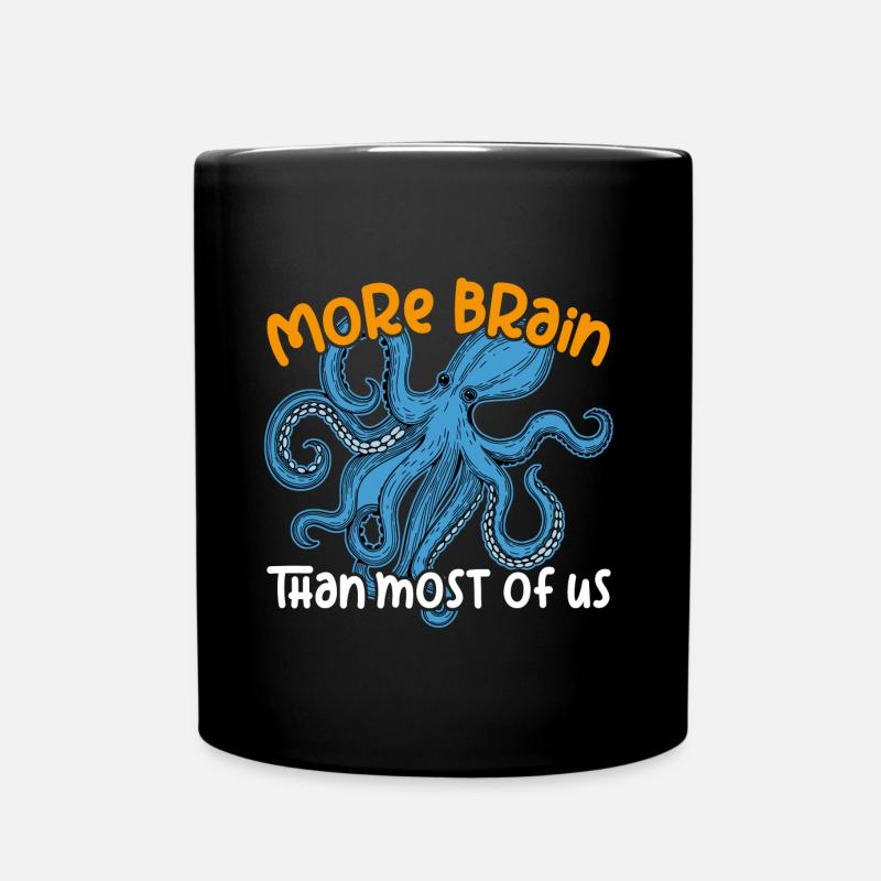 Intelligenter Oktopus - Tasse einfarbig - Schwarz
