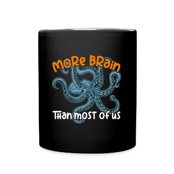 Intelligente Oktopusse - großer Oktopus - Tasse einfarbig - Schwarz - Vorne