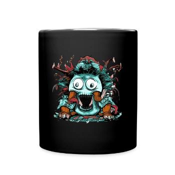 Design de monstre cool - Mug uni - noir - Devant