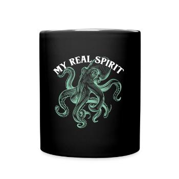 Cephalopoden Kopffüßer Oktopus meine Inspiration - Tasse einfarbig - Schwarz - Vorne