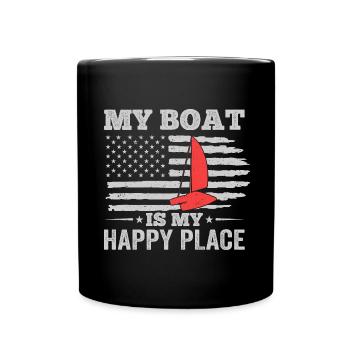 Catamaran Captain Sailboat - Full Colour Mug - black - Front