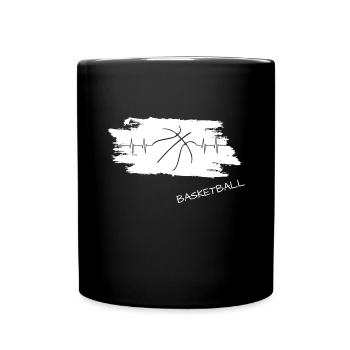 Basketball basketball Streetball - Tasse einfarbig - Schwarz - Vorne