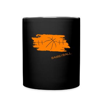 Basketball basketball Streetball - Tasse einfarbig - Schwarz - Vorne