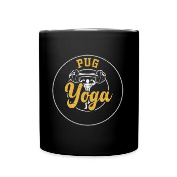 Pug Yoga - Gym - Mug uni - noir - Devant