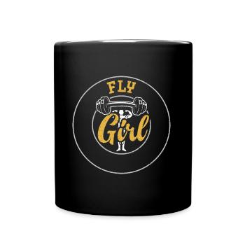 Fly Girl - Gym - Full Colour Mug - black - Front