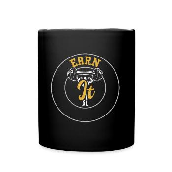 Earn It - Gym - Full Colour Mug - black - Front