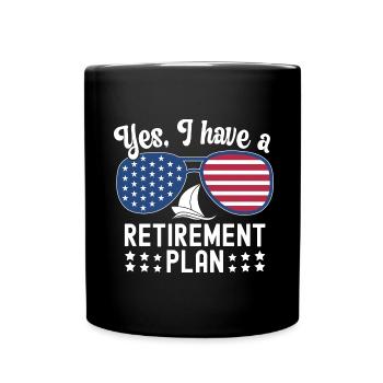 Sailing Retirement Plan Retired Sailor Sailboat - Full Colour Mug - black - Front