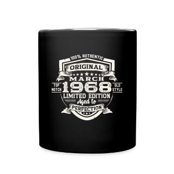 55th birthday Mann Original March Born 1968 - Full Colour Mug - black - Front
