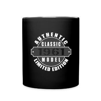 Jahrgang 1961 limitierte Auflage und authentisches Modell - Tasse einfarbig - Schwarz - Vorne