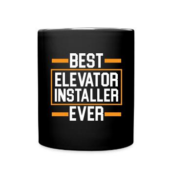 Best elevator installer ever operator - Full Colour Mug - black - Front
