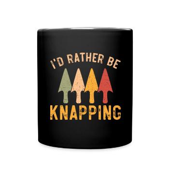 Je préfère casser des pointes de flèches et chasser - Mug uni - noir - Devant