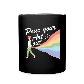 Art Teacher Funny Saying Art Course Art Class - Full Colour Mug - black - Front