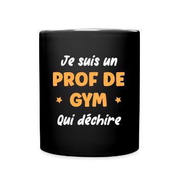 Prof de gym - Mug uni - noir - Devant