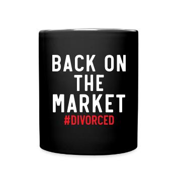 Retour sur le marché #Geschieden Annulation Scheidu - Mug uni - noir - Devant