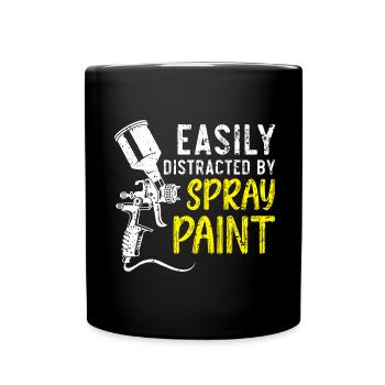 Sand Tape Spray Repeat Car Body Painter - Mug uni - noir - Devant