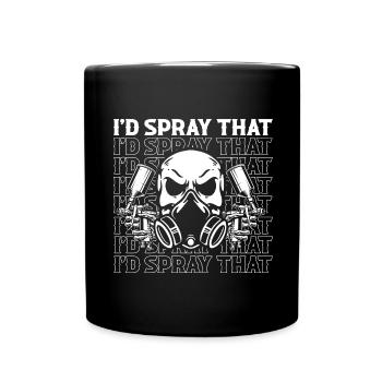 Dicton de carrossier pour les peintres automobiles - Mug uni - noir - Devant