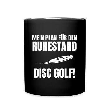 Ruhestand Disc Golf Frisbee Geschenk - Tasse einfarbig - Schwarz - Vorne