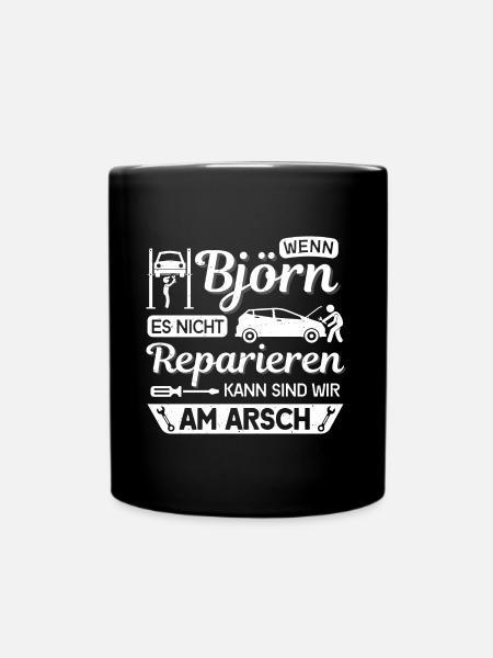 Björn - Tasse einfarbig - Schwarz