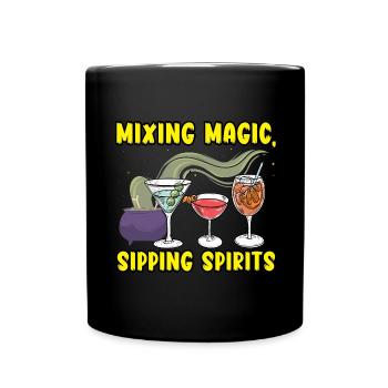 Magical sip spirits mix bartender Hallow - Full Colour Mug - black - Front